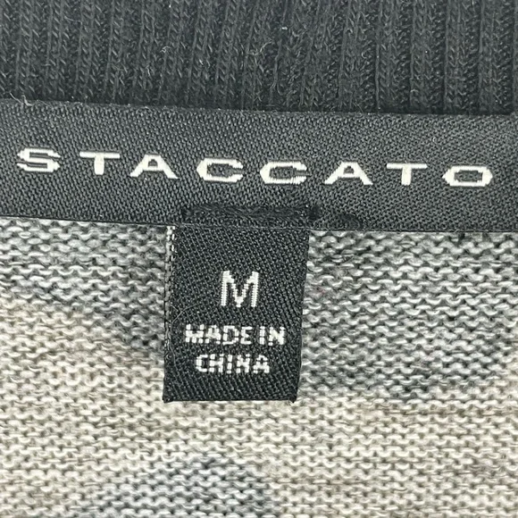 Staccato Leopard Print Side Zipper Sweater Size Medium - Picture 8 of 11